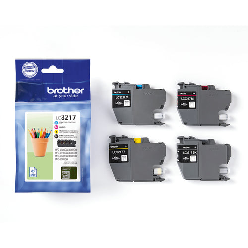Brother LC3217VAL ink cartridge 4 pc(s) Original Black, Cyan, Magenta, Yellow Brother LC3217VAL ink cartridge 4 pc(s) Original Black, Cyan, Magenta, Yellow